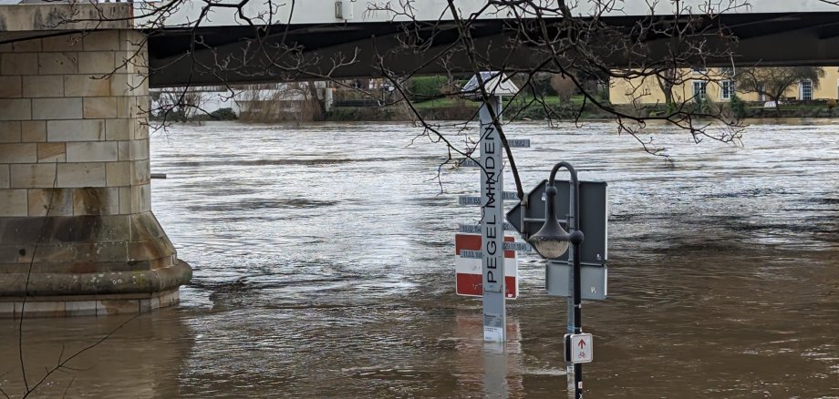 Hochwasser_2023_Weserbrücke